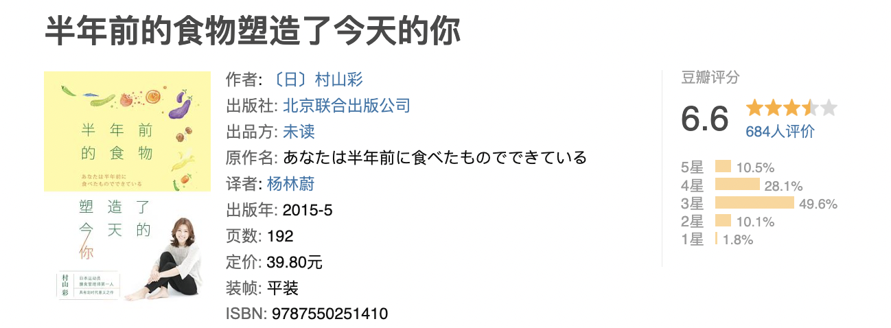 半年前的食物塑造了今天的你 半年前的食物塑造了今天的你