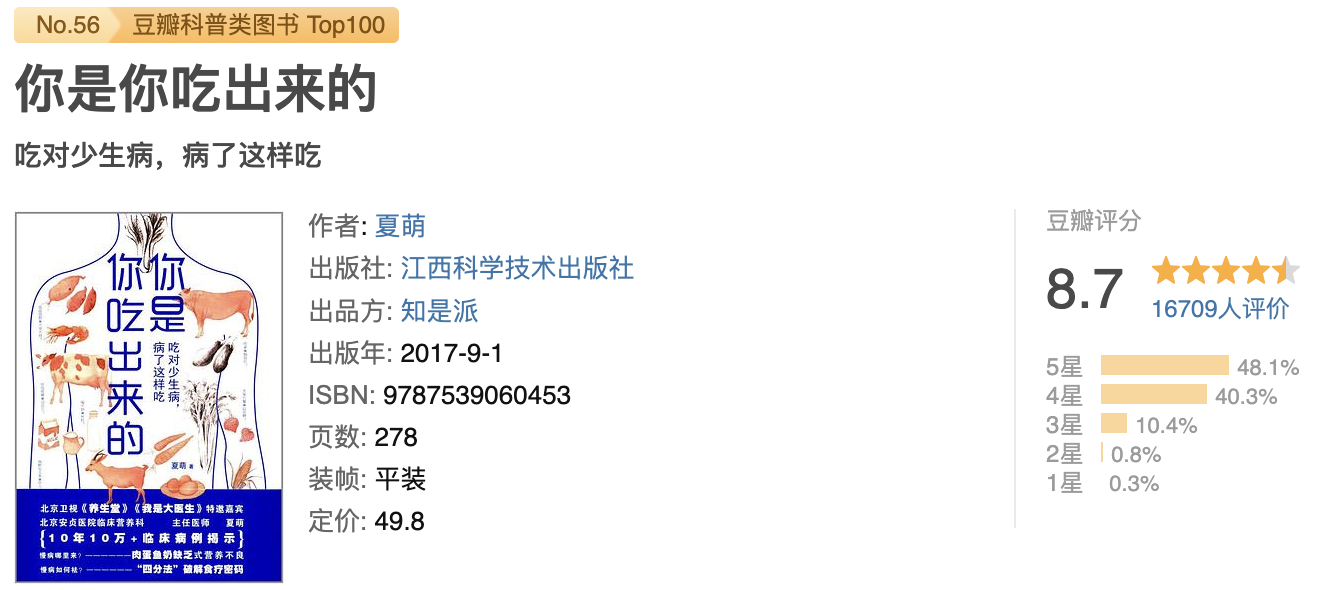 你是你吃出来的